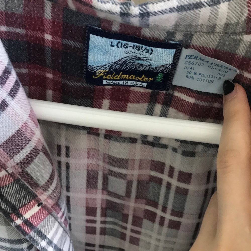 Plaid patterned flannel jacket - Picture 4 of 7